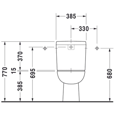 Duravit D-code duobloccloset met spoelrand diepspoel AO wit