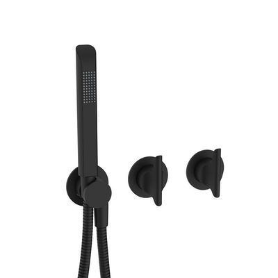 Crosswater Module Foile douchekraan - met handdoucheset - zwart mat