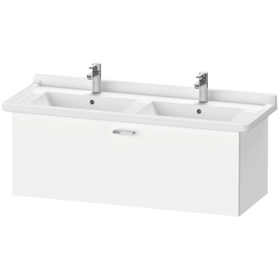 Duravit XBase Wastafelonderkast 120x46.8x44.8cm 1 lade Standaard greep met softclose spaanplaat wit Mat