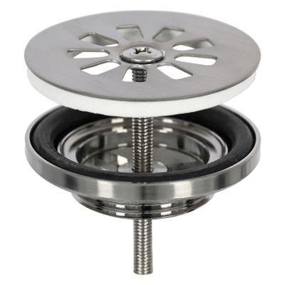 Differnz Force fonteinset - 40x22x9cm - Rechthoek - 1 kraangat - Recht matte chromen kraan - Natuursteen Zwart