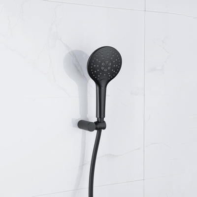 Fortifura Calvi Handdouche - ø12cm - rond - 3 standen - Mat Zwart OUTLETSTORE