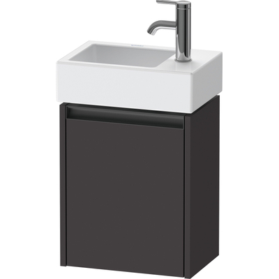 Duravit Ketho 2 wastafelonderbouwkast met 1 deur 36.4x23.8x44cm links, met greep antraciet grafiet supermat