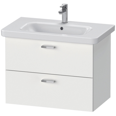 Duravit XBase Wastafelonderkast 73x44.8x56cm Standaard greep met softclose spaanplaat wit Mat