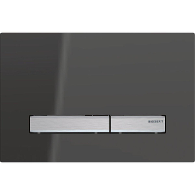 Geberit Sigma50 bedieningsplaat - 2-toets spoeling - vierkant - spiegelend. rookglas