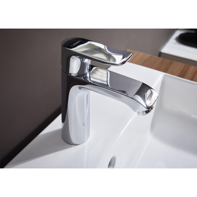 Hansgrohe Metris wastafelkraan met waste chroom