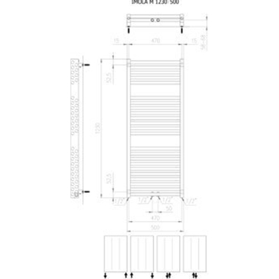 Plieger Imola designradiator horizontaal 1230x500mm 802W wit