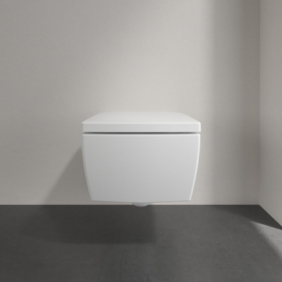 Villeroy & Boch Memento 2.0 closetzitting met deksel met softclose en quick release stone white