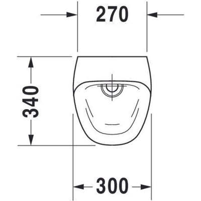 Duravit DuraStyle urinoir spoelrandloos met sproeikop met achterinlaat met vlieg met wondergliss wit