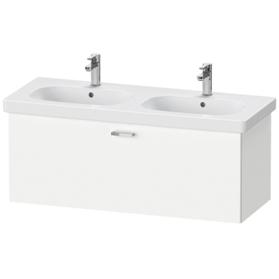 Duravit XBase Wastafelonderkast 115x45.8x44.8cm 1 lade Standaard greep met softclose spaanplaat wit Mat