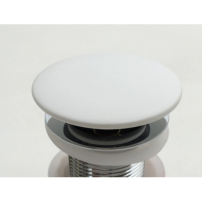 ZEZA Alexia waskom klikwaste kapje - Solid Surface - enkel bovenzijde - wit mat