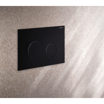 Geberit Sigma40 bedieningsplaat - 2-toets spoeling - rond - RVS - easy to clean - mat zwart
