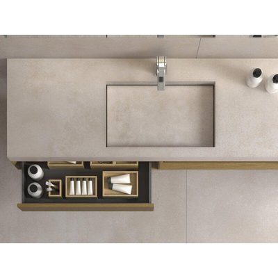 Cifre Ceramica Neutra wand- en vloertegel - 60x120cm - gerectificeerd - Betonlook - Cream mat (crème)