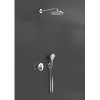 Hansgrohe Raindance s inbouwset thermostaat en hoofddouche 24cm chroom