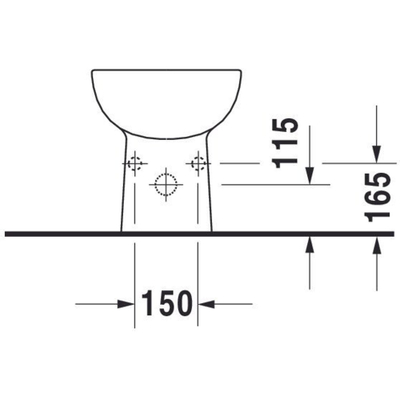 Duravit D Code staand bidet inclusief bevestiging wit