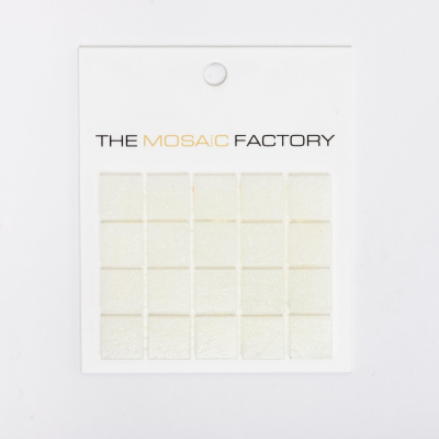 SAMPLE The Mosaic Factory Amsterdam mozaïektegel 2x2x0.4cm voor wand en vloer voor binnen en buiten vierkant Glas Off white