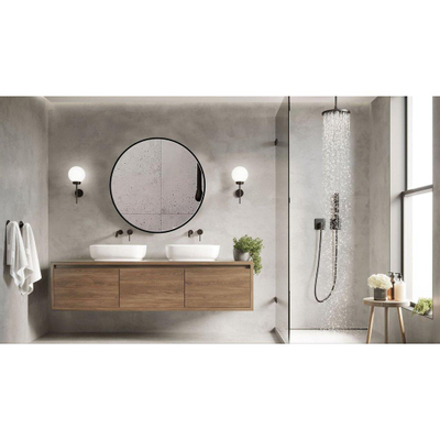 Saniclass Retro Line 2.0 Spiegel - rond - 120cm - frame - mat zwart