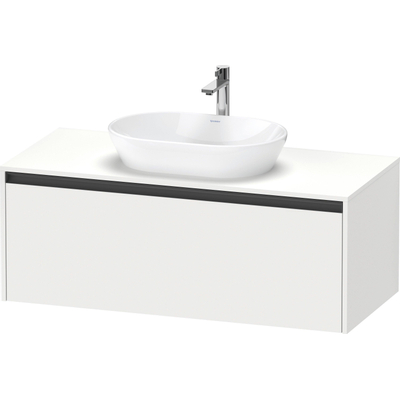 Duravit Ketho 2 wastafelonderbouwkast incl. consoleplaat met 1 lade 120x55x45.9cm met handgreep antraciet wit mat