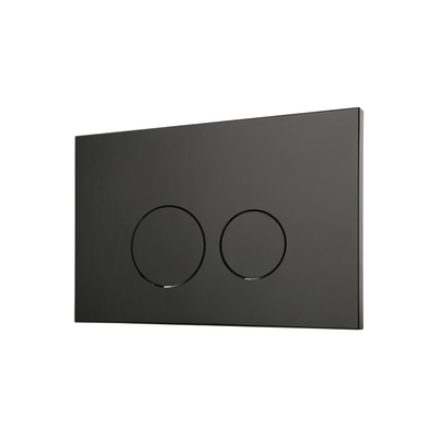 QeramiQ Push Metal Bedieningsplaat - voor Geberit UP320 inbouwreservoir - dualflush - ronde knoppen - metaal zwart mat - (beschadigd)- OUTLET UDEN