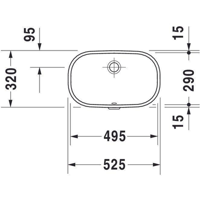 Duravit D Code onderbouwwastafel 49x29cm wit