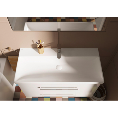 Villeroy en boch Avento meubelwastafel 100x47cm 1 kraangat met overloop ceramic+ wit