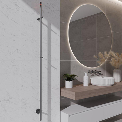 Wiesbaden Callista elektrische handdoekradiator - 150cm - 60 watt - gunmetal