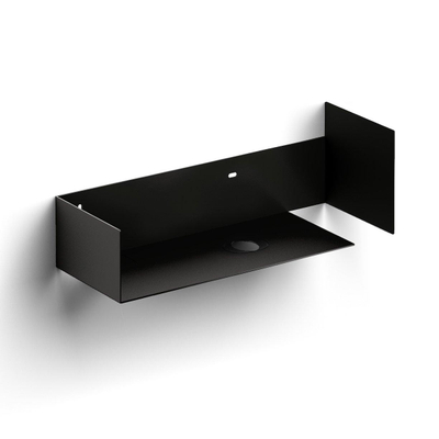 Clou Mini Wash Me Open Kast - 53x19x17.5cm - links - met handdoekhouder - zwart