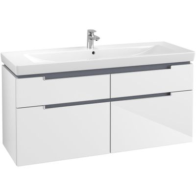 Villeroy & boch Subway 2.0 wastafelonderkast 128.7x59x44.9cm glossy white