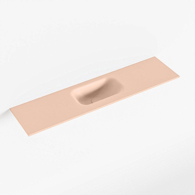 Mondiaz EDEN Fontein - 90x23x0.9cm - wasbak midden - zonder kraangaten - voor toiletmeubel - Solid surface - Rosee