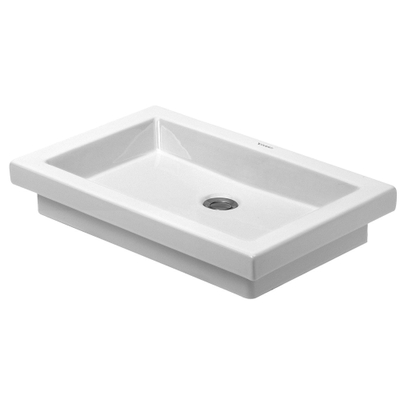 Duravit 2nd floor opbouwwastafel zonder overloop zonder kraanvlak 58x41.5cm m. WG wit