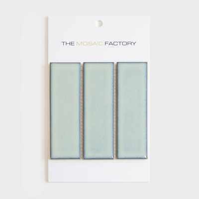 SAMPLE The Mosaic Factory Barcelona mozaïektegel - 15x25cm - wandtegel - Rechthoek - Porselein Turquoise Glans