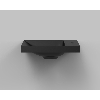 Arcqua Marble fontein voor frame 40x22cm zonder overloop cast marble mat zwart