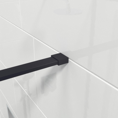 Saniclass Bellini Inloopdouche - 120x200cm - veiligheidsglas - mat zwarte lijst rondom - anti kalk