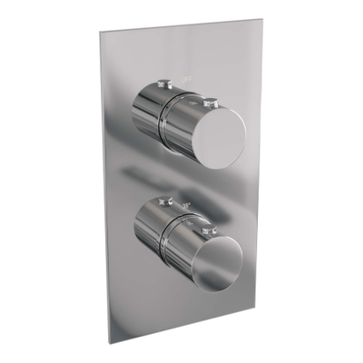 Brauer Chrome Edition Regendoucheset inbouw - hoofddouche 20cm - Gladde knop - handdouche rond 3 standen - glijstang - chroom