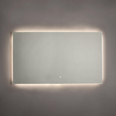 Adema Squared badkamerspiegel 120x70cm met indirecte LED verlichting en touch schakelaar