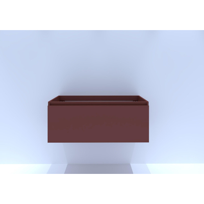 HR badmeubelen Matrix Wastafelonderkast - 100x44.8x40cm - 1 lade - greeploos met greeplijst - terra mat