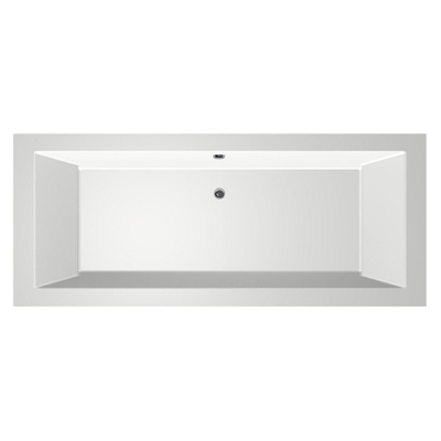 Xenz Society ligbad - 190x80cm - met overloop - zonder afvoer - Acryl Wit