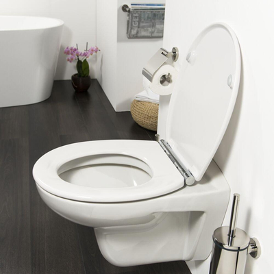 Tiger Boston Toiletbril Softclose Duroplast Wit/Chroom 37x5.5x45cm