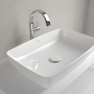 Villeroy & Boch Artis opzetwastafel rechthoekig 58x38x12.5cm Ceramic+ stone white