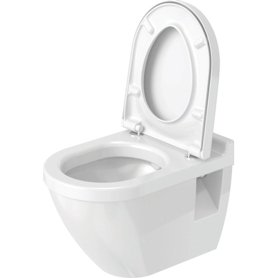 Duravit Starck 3 WC-zitting 43.1x37x4.3cm met softclose met quickrelease Kunststof wit Glanzend