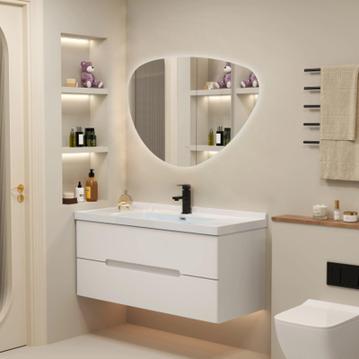 Saniclass Organic Spiegel Sim - 120x80cm - verlichting - spiegelverwarming - horizontaal/verticaal - organisch