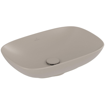 Villeroy & Boch Loop & Friends Opzetwastafel - 56 x 38 x 12 cm - Almond CeramicPlus - met overloop