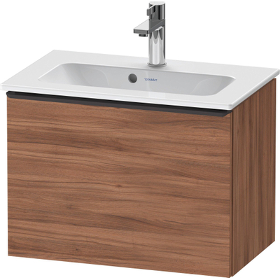 Duravit D-Neo wastafelonderkast 61x44x37.2cm 1 lade Noten Mat