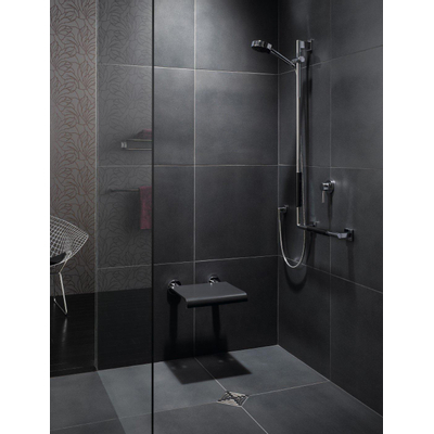 Emco System 2 klapzitje zonder rugleuning zwart/chroom