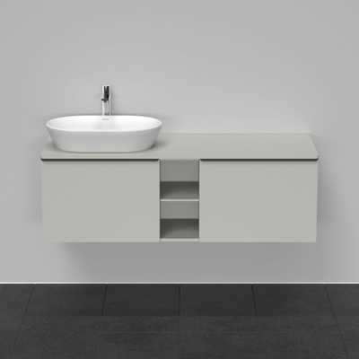 Duravit D-Neo wastafelonderkast 140x45.9x55cm 2 lades Betongrijs Mat