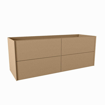 Mondiaz TENCE wastafelonderkast - 130x45x50cm - 4 lades - uitsparing links - push to open - softclose - Oro