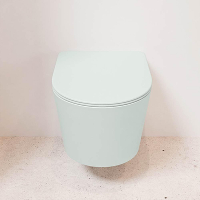 MONDIAZ LAVIE wandclosetpack - 36x53cm - diepspoel - rimless - Greey (grijs) - softclose - quick-release - toiletzitting - Greey (grijs)