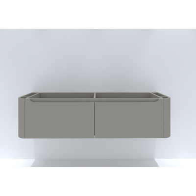 HR badmeubelen Juice Wastafelonderkast - 160x45x40cm - ronde hoeken - 2 lades - beige mat