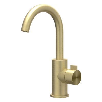 IVY Tribe Wastafelmengkraan - opbouw - draaibare uitloop - coldstart - RVS316 - geborsteld mat goud PVD