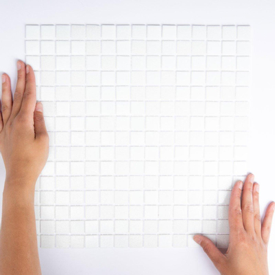 The Mosaic Factory Amsterdam mozaïektegel - 32.2x32.2cm - wand en vloertegel - Vierkant - Glas White mix Mat