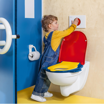 Villeroy & Boch O.novo Kids kinderclosetzitting m. 1 grote en 1 kleine zitting met deksel multicolor